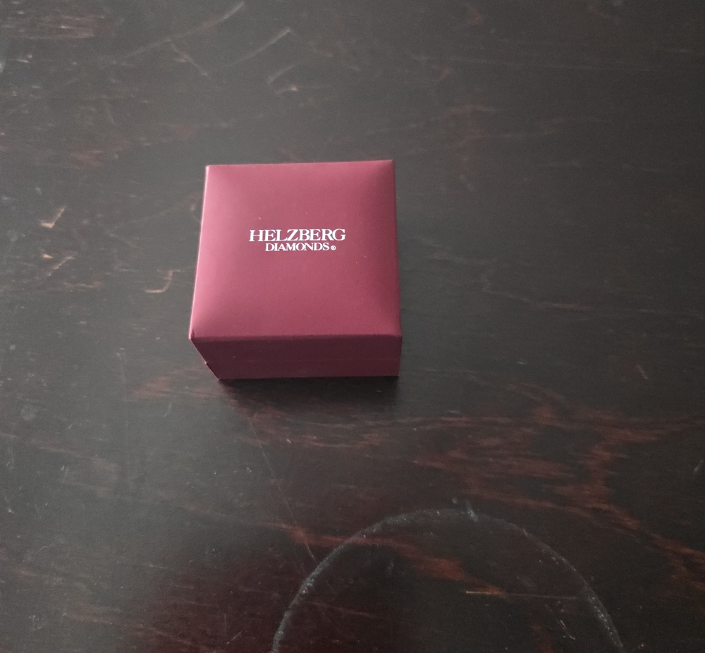Helzberg Diamonds Burgundy Gift Box with White Logo